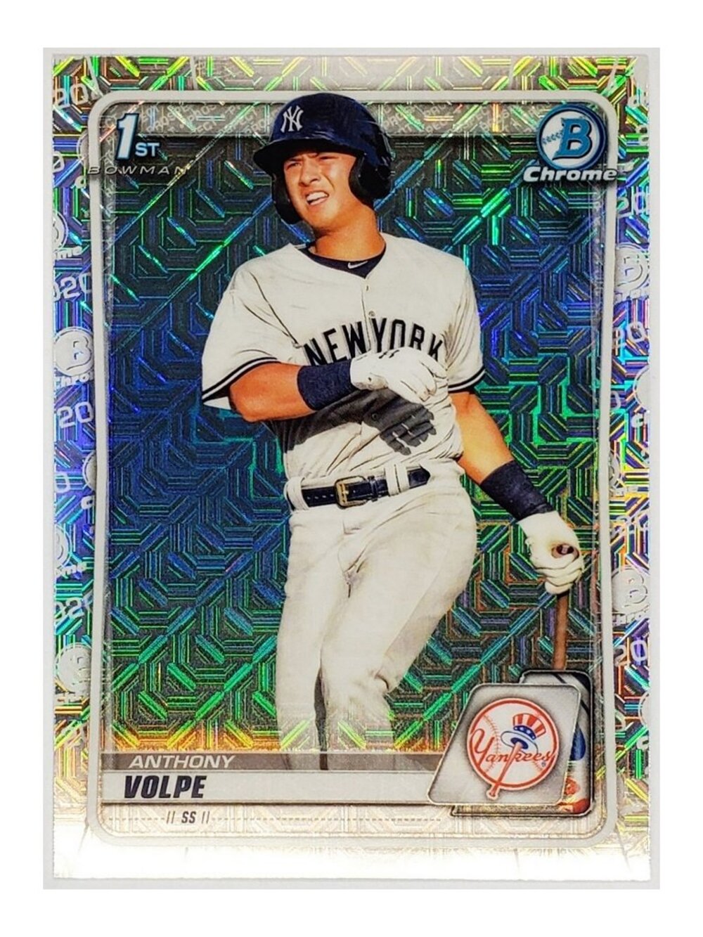 ANTHONY VOLPE ROOKIE MOJO REFRACTOR "1ST BOWMAN" 2020 BOWMAN CHROME, YANKEES